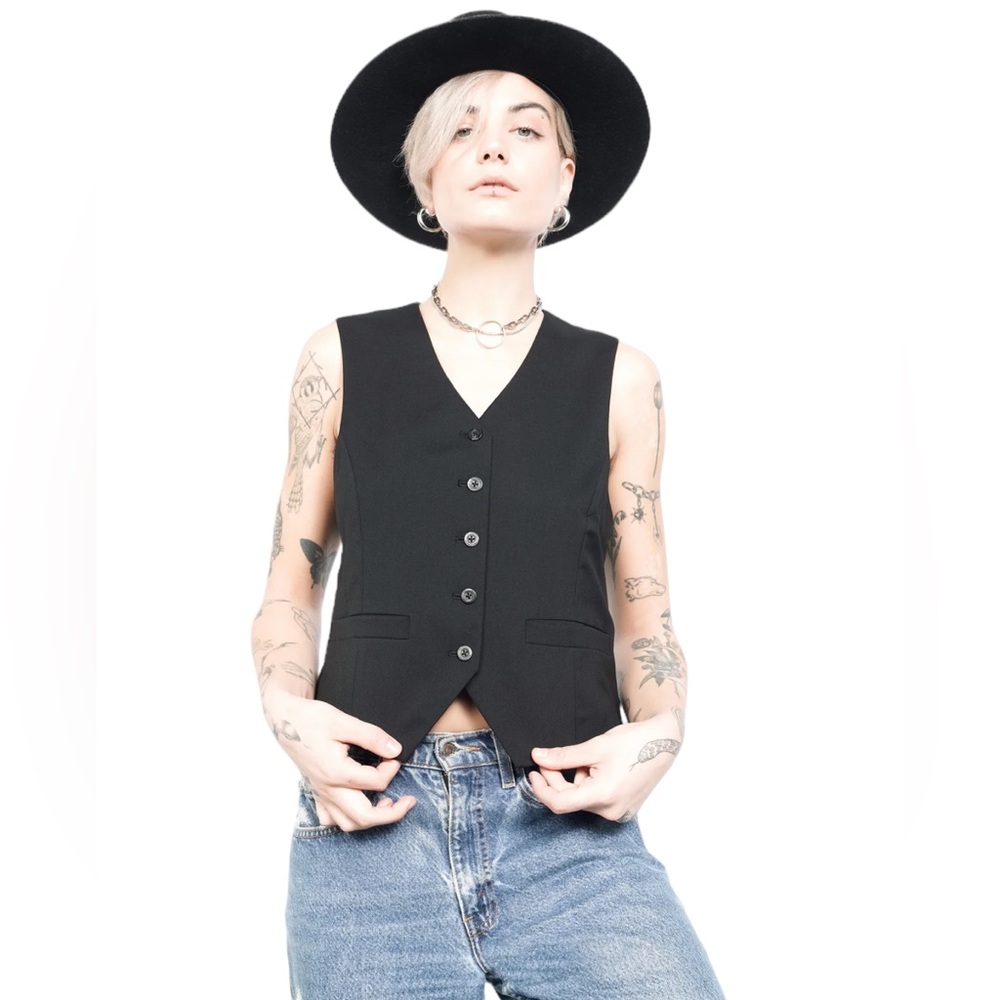 Wildfang The Empower Vest In Black Large - Picture 1 of 10